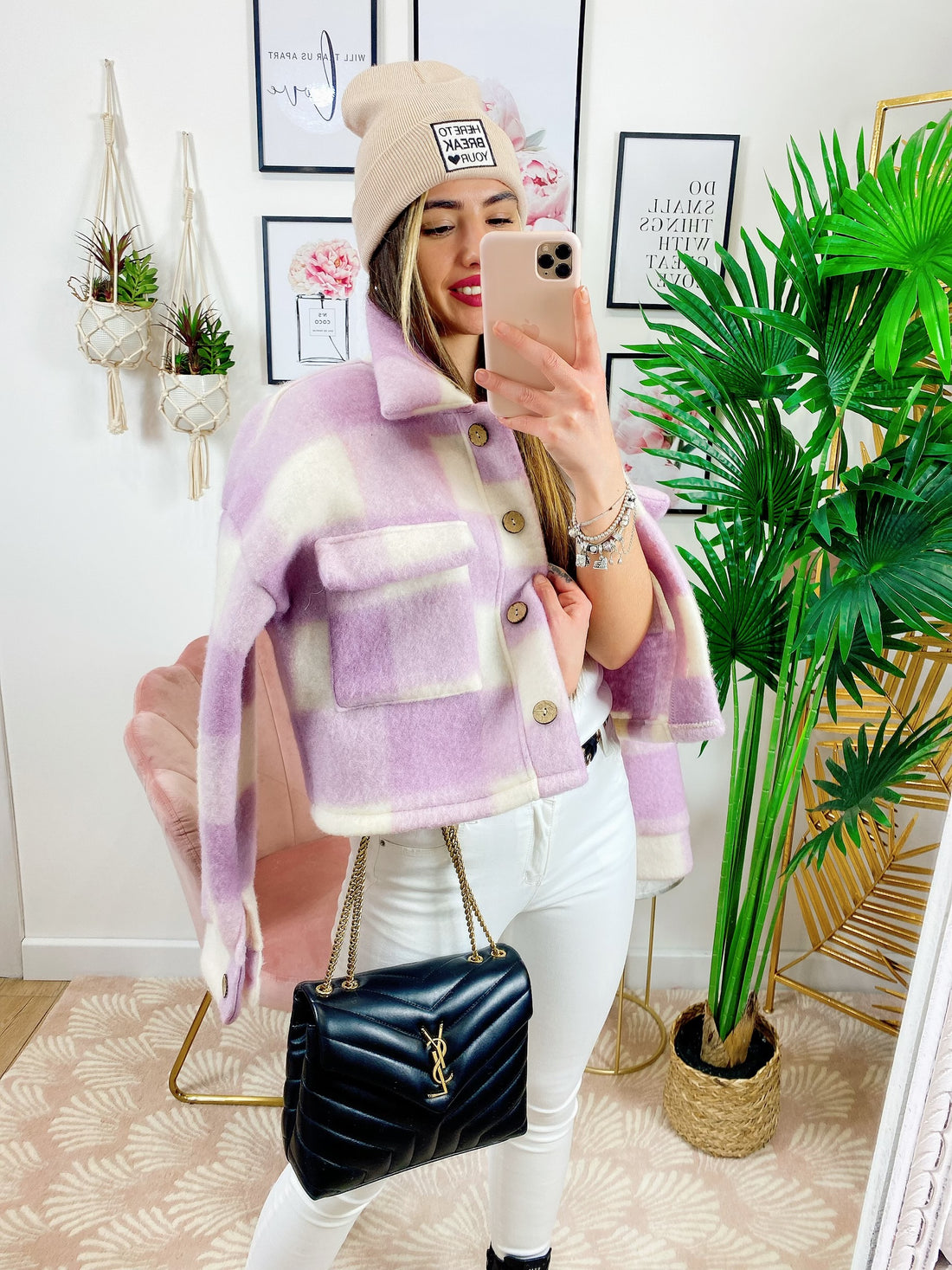 Giacca a quadri Lilla Corta - R.a. Boutique 