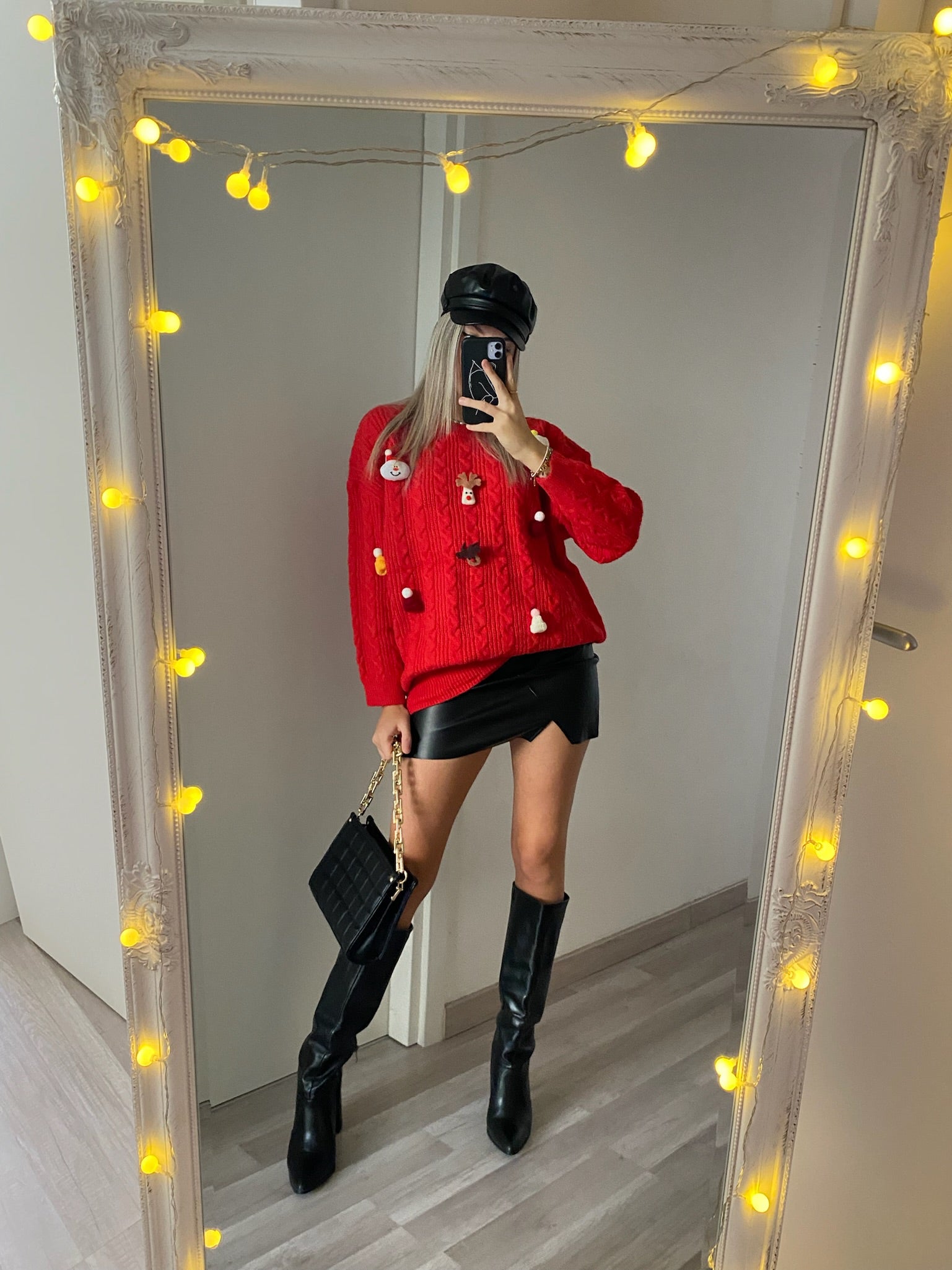 Maxi maglione con pupazzetti - R.a. Boutique 