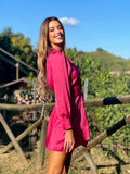 Abito in raso fuxia - R.a. Boutique 