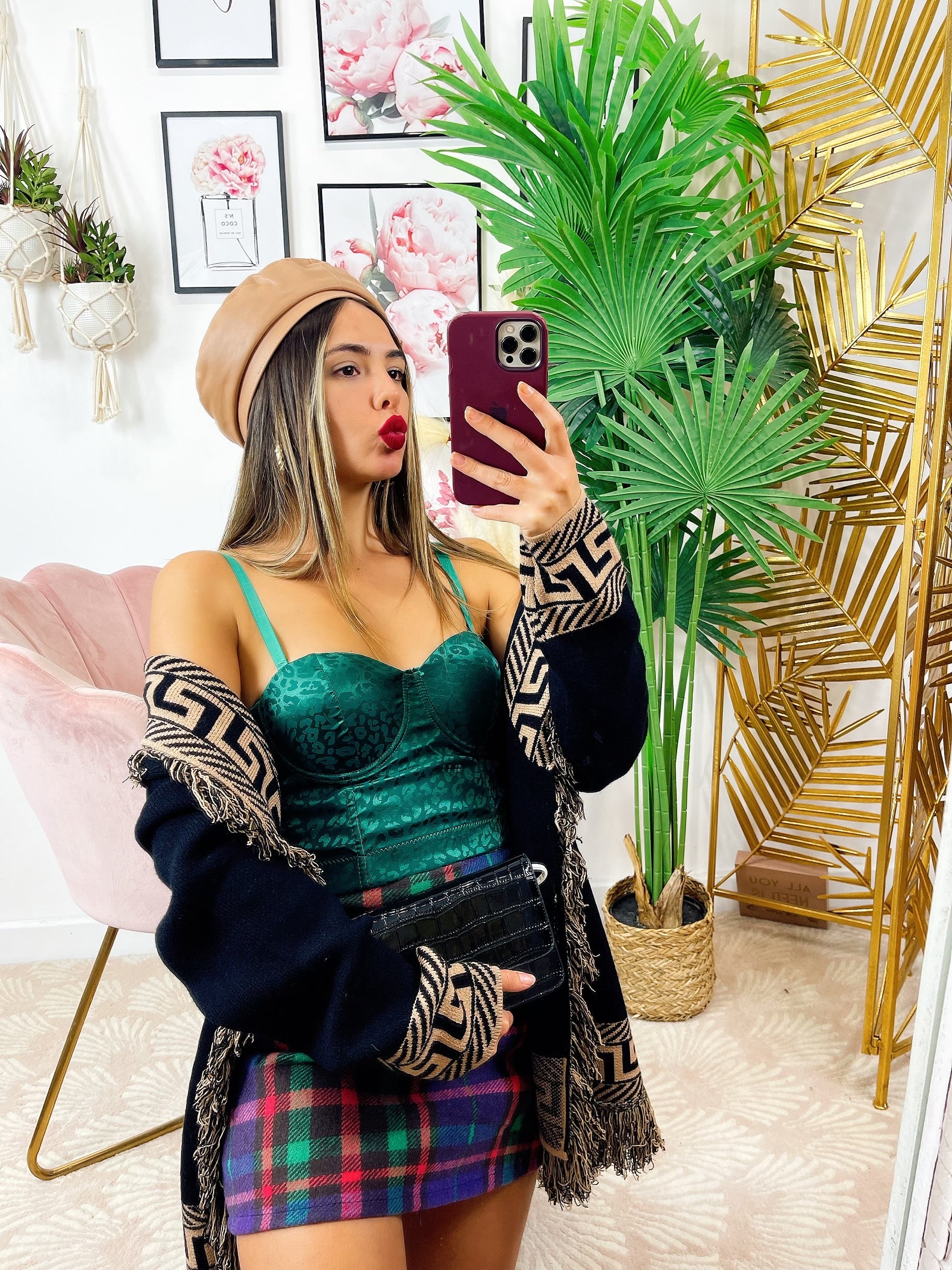 Corpetto maculato verde - R.a. Boutique 