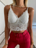 Bralette bianca con strass - R.a. Boutique 