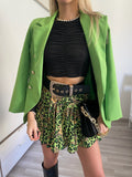 Giacca verde con bottoni oro - R.a. Boutique 