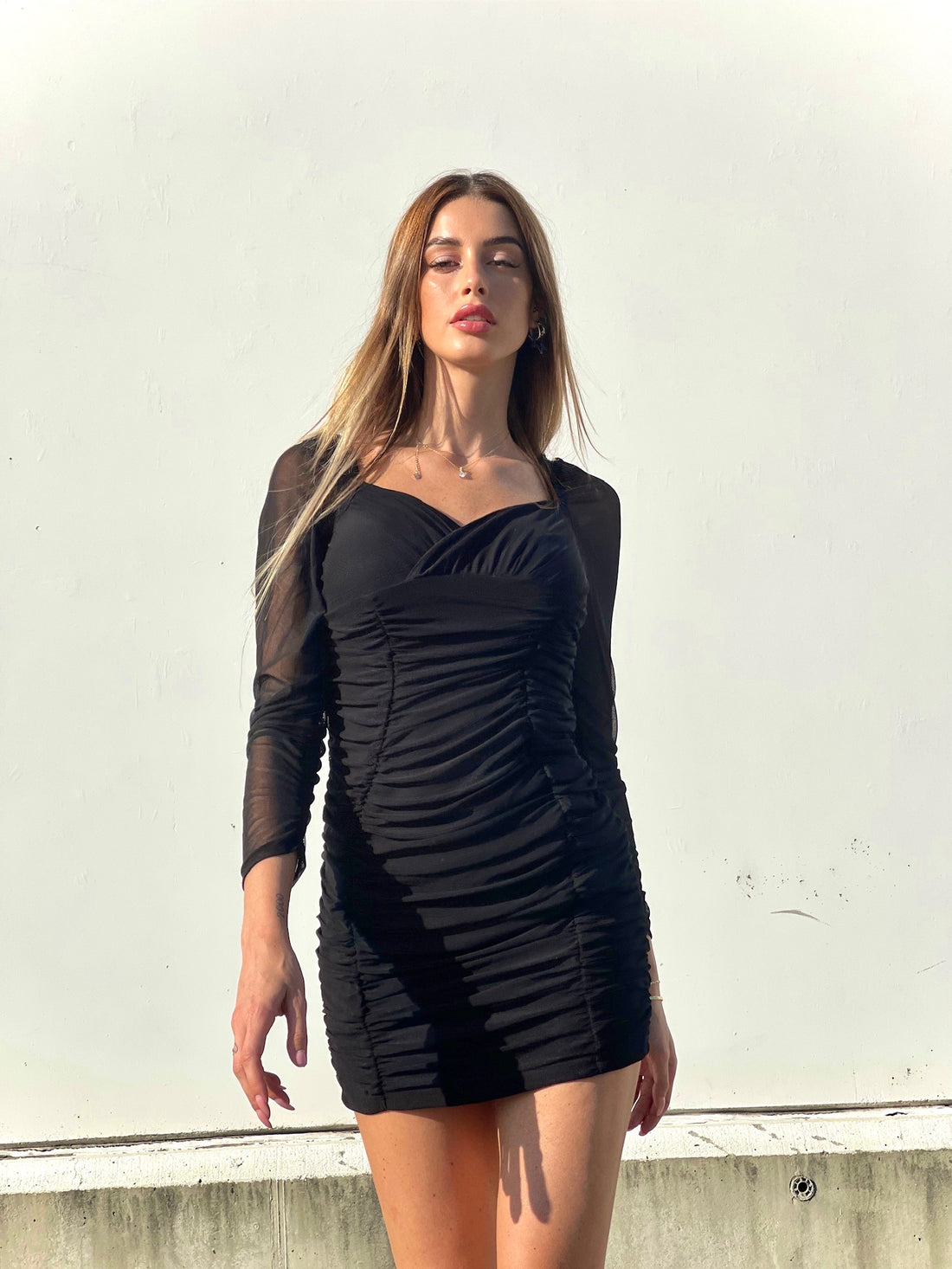 Abito in tulle nero aderente - R.a. Boutique 
