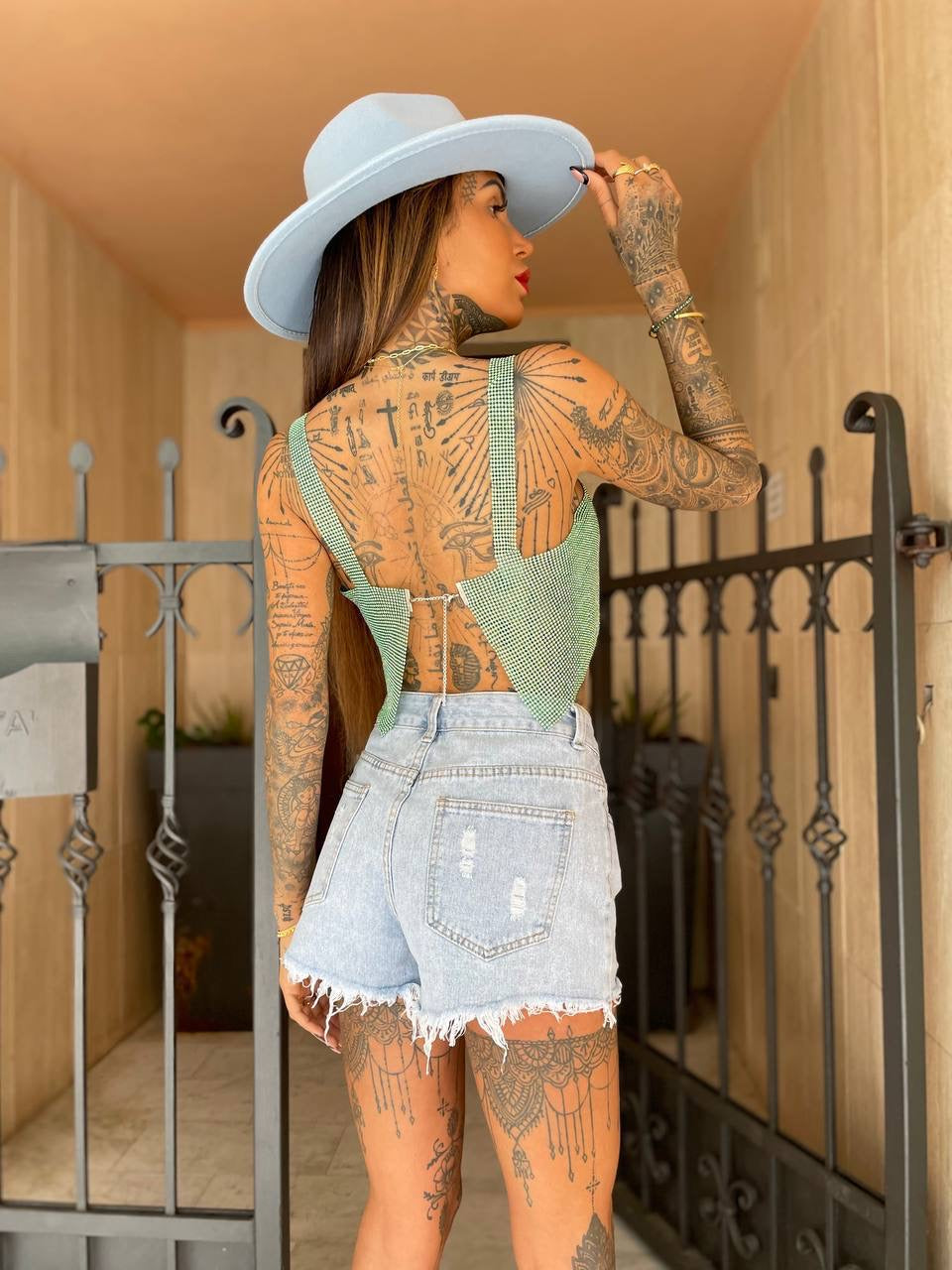 Top luxsequin verde - R.a. Boutique 