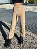 Pantalone di lana ampio beige - R.a. Boutique 