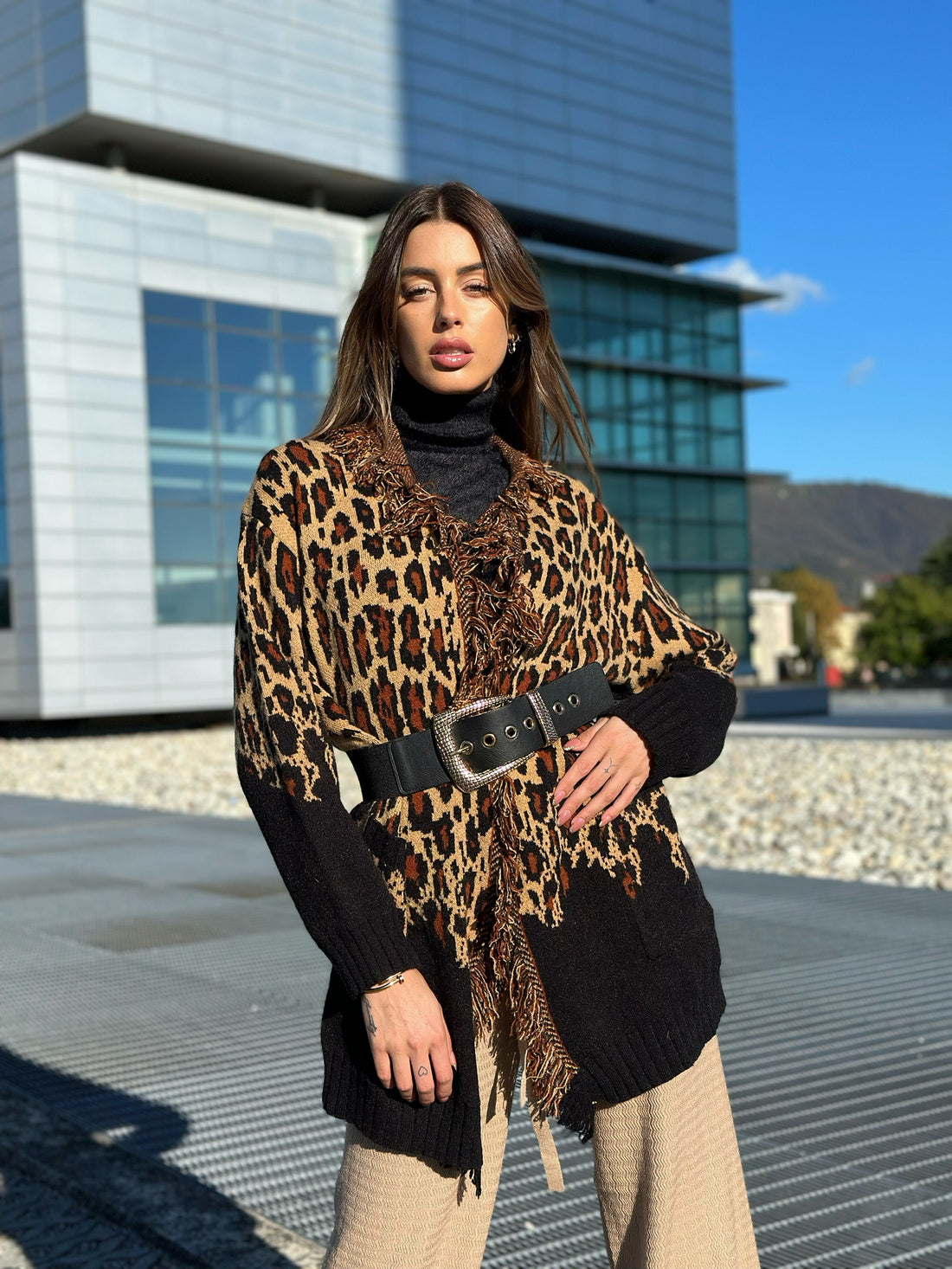 Cardigan animalier - R.a. Boutique 