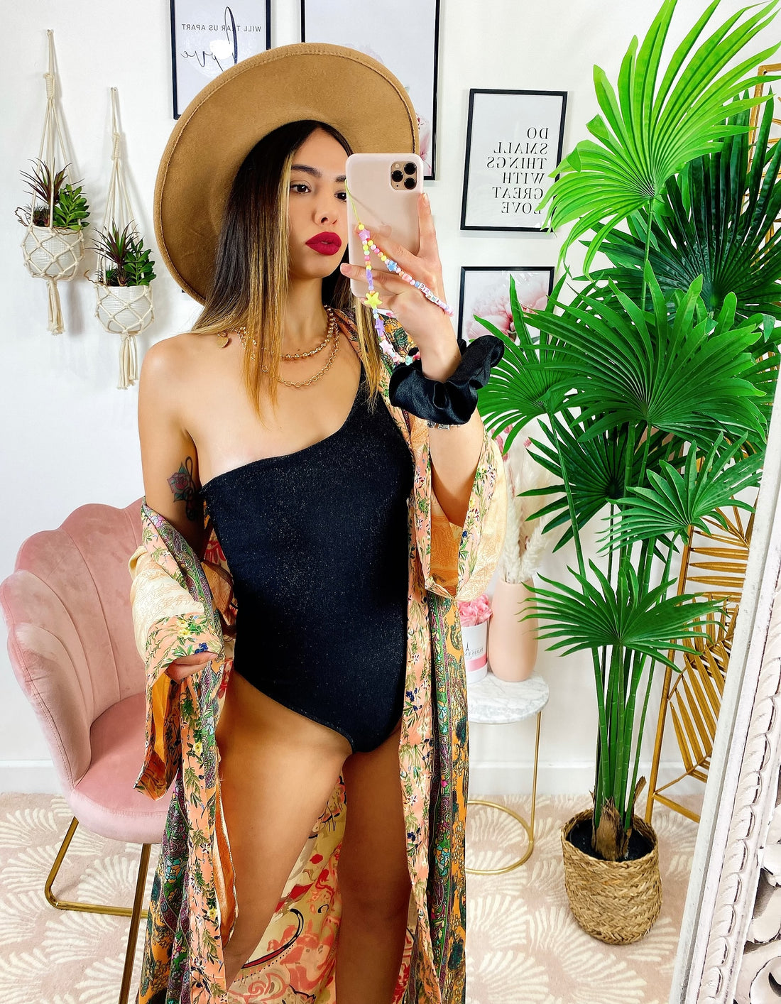 Kimono in seta etnico colori pescati - R.a. Boutique 