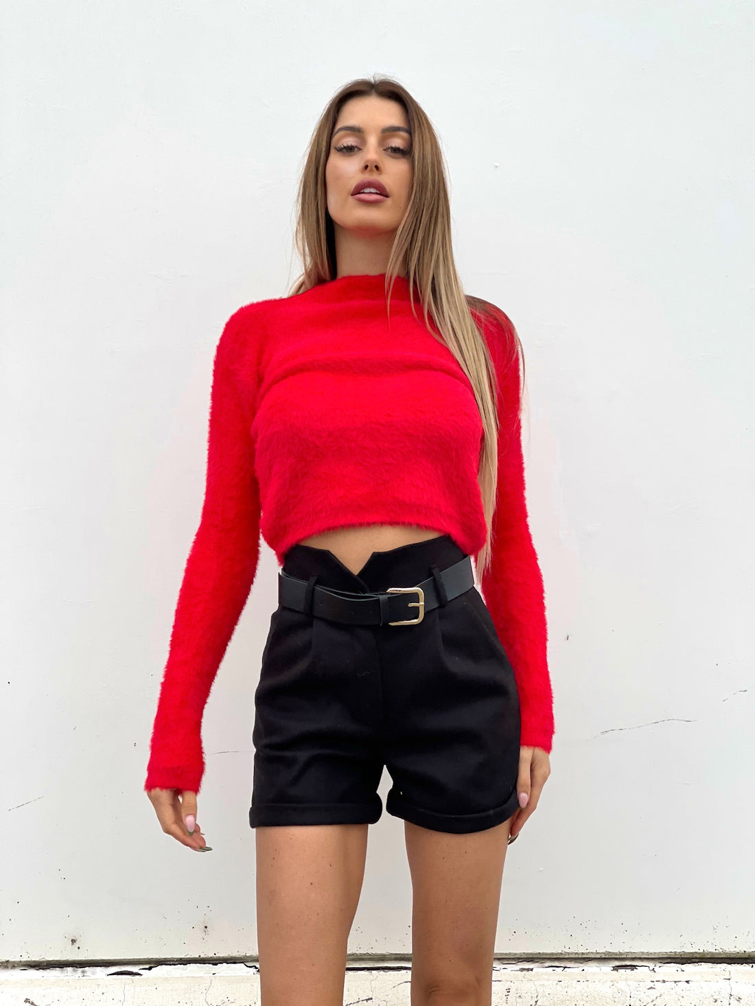 Maglioncino morbidissimo rosso - R.a. Boutique 