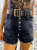 Short nero con bottoncini - R.a. Boutique 