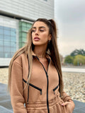 Tuta intera Camel con zip - R.a. Boutique 