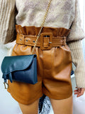 Short in ecopelle Camel - R.a. Boutique 