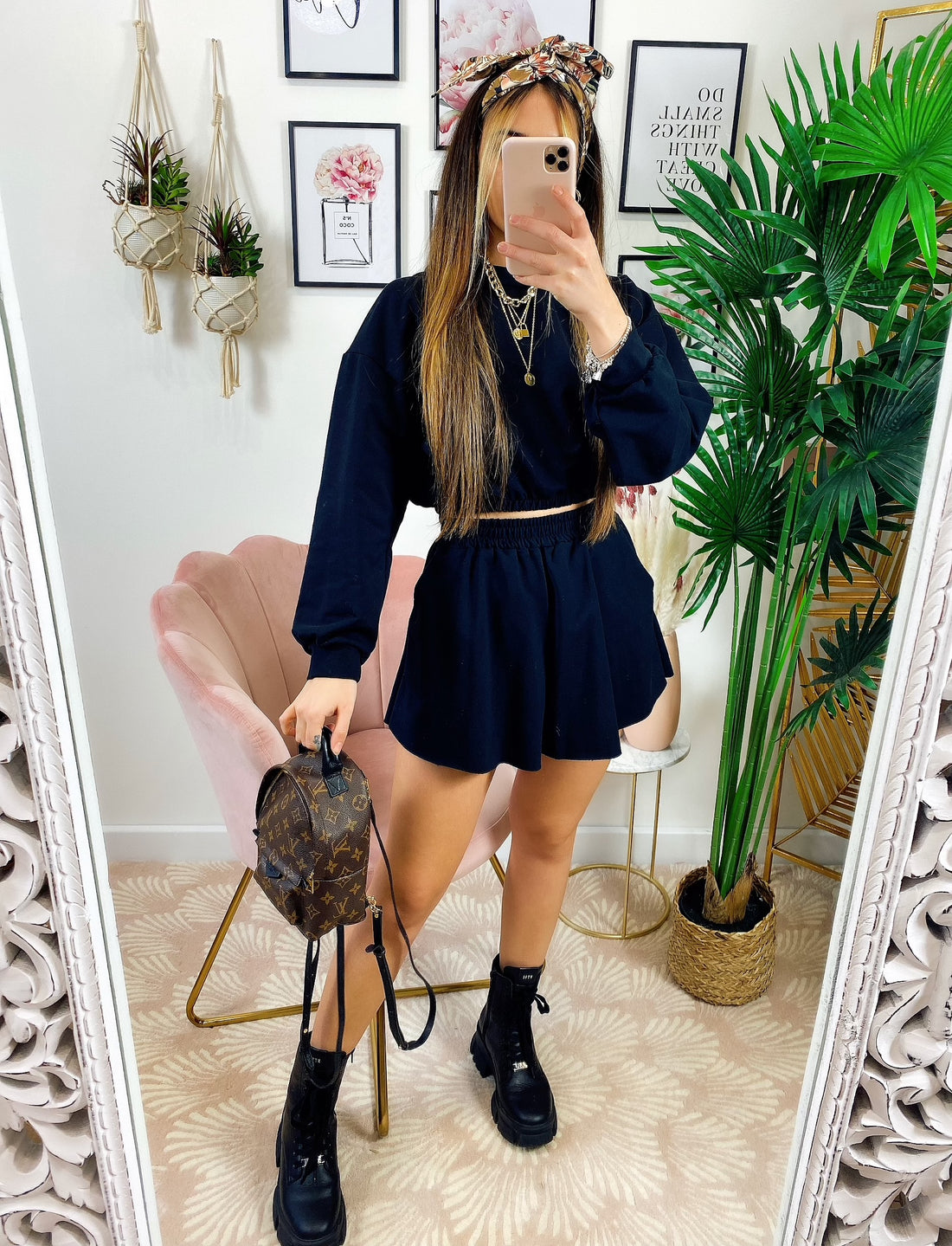 Completo Short e felpa Nero - R.a. Boutique 