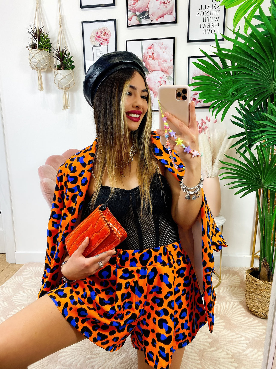 Completo Giacca e short maculato Arancio - R.a. Boutique 