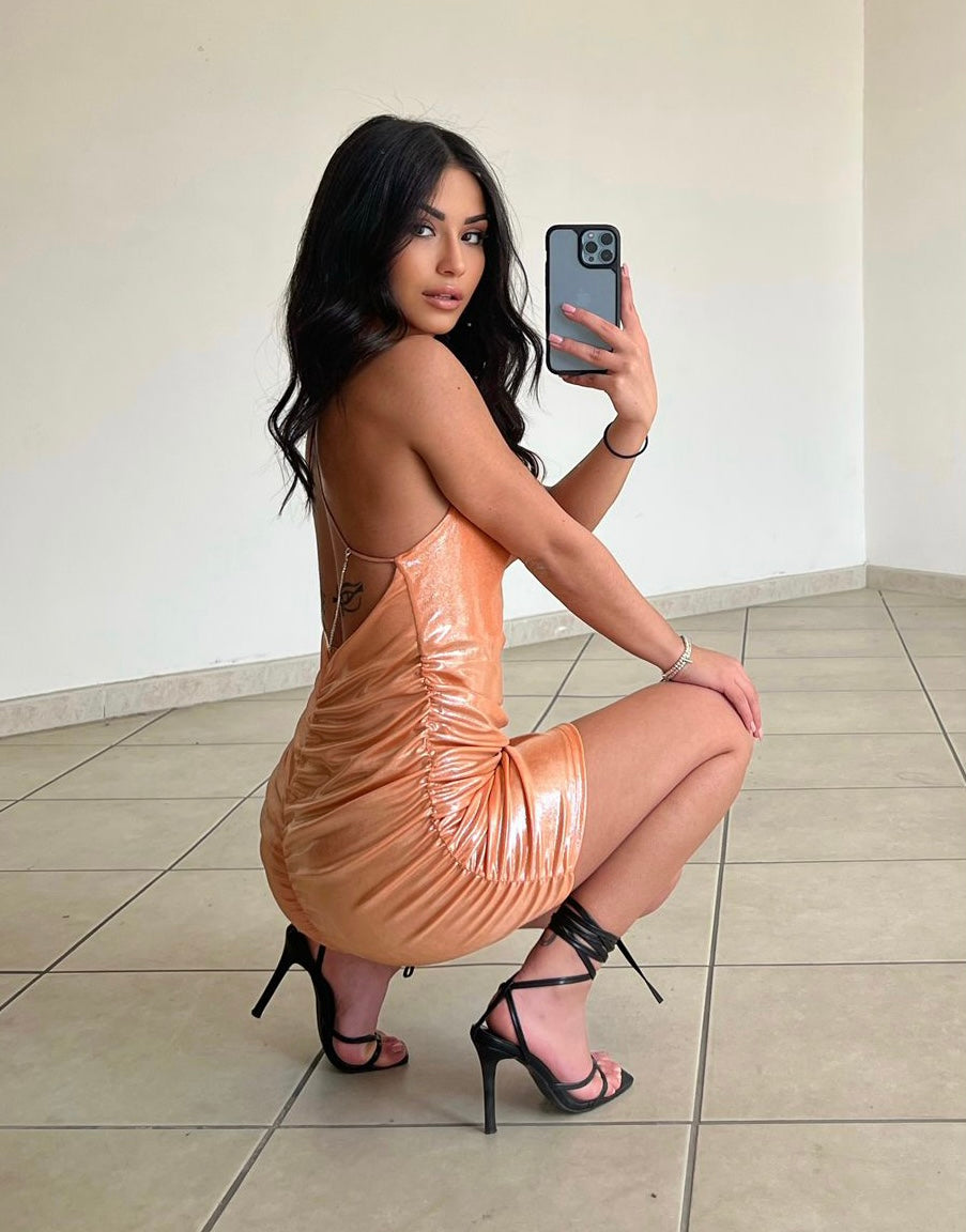 Abito pesca con incrocio e push up - R.a. Boutique 