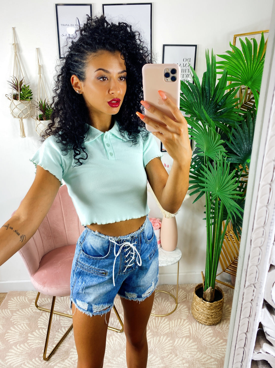 Top crop Verdeacqua - R.a. Boutique 