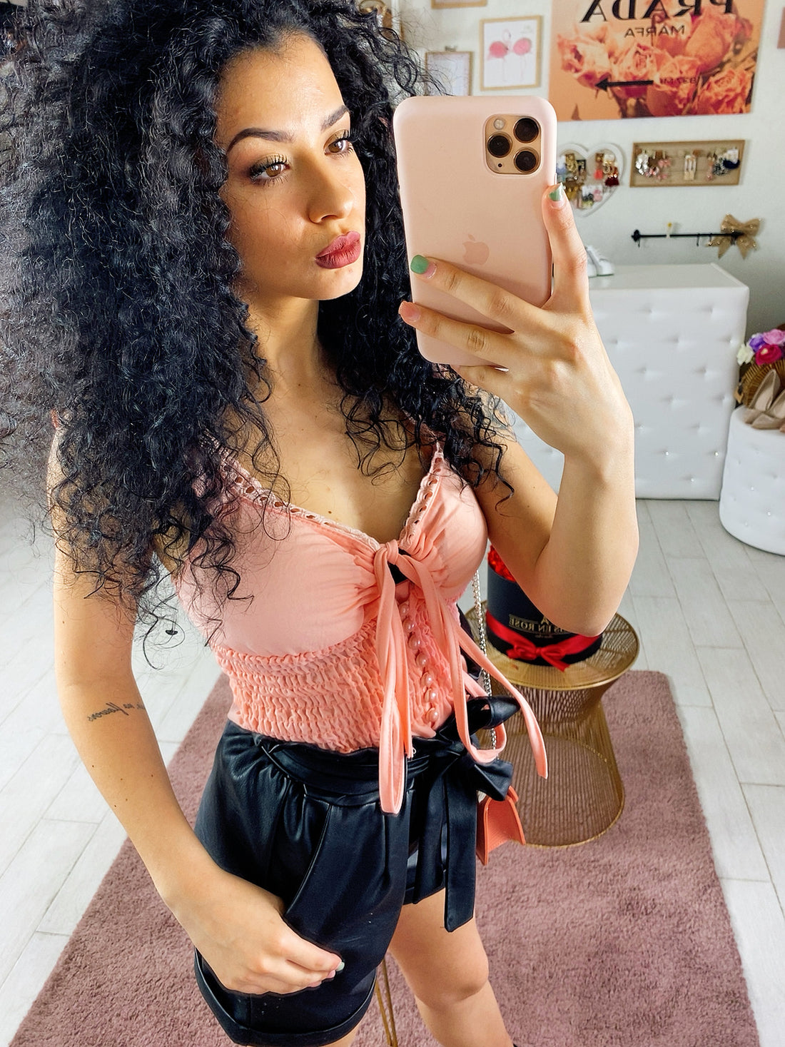 Top con fiocco Rosa - R.a. Boutique 