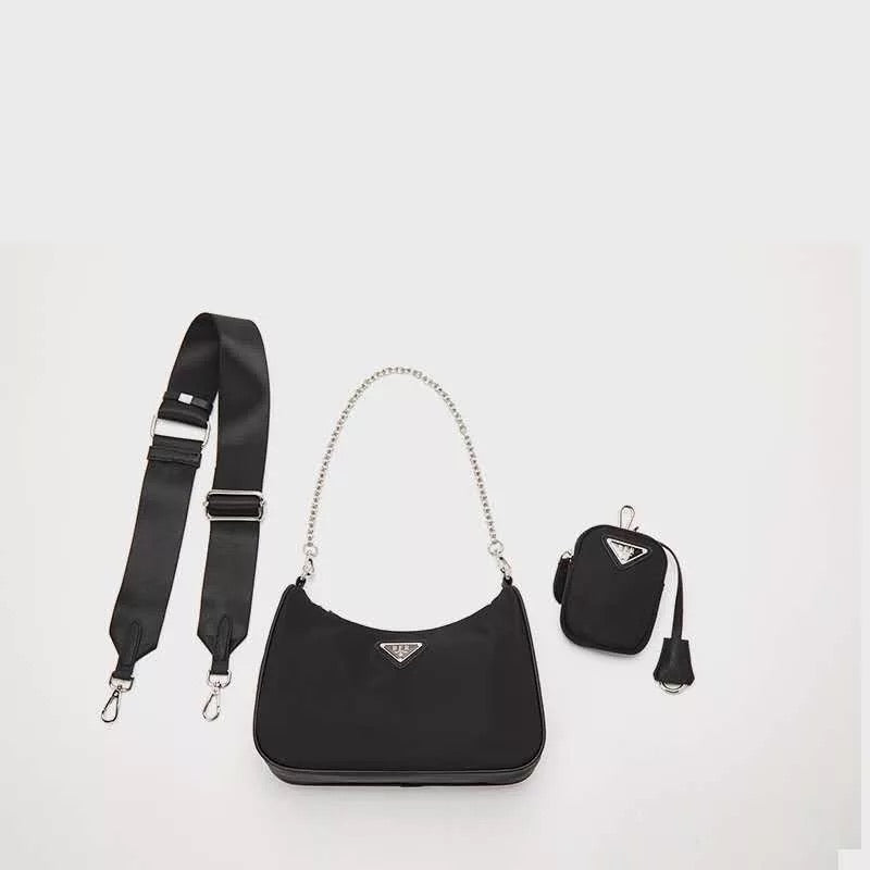 Set 3 bag in eco Pelle con catena argento - R.a. Boutique 