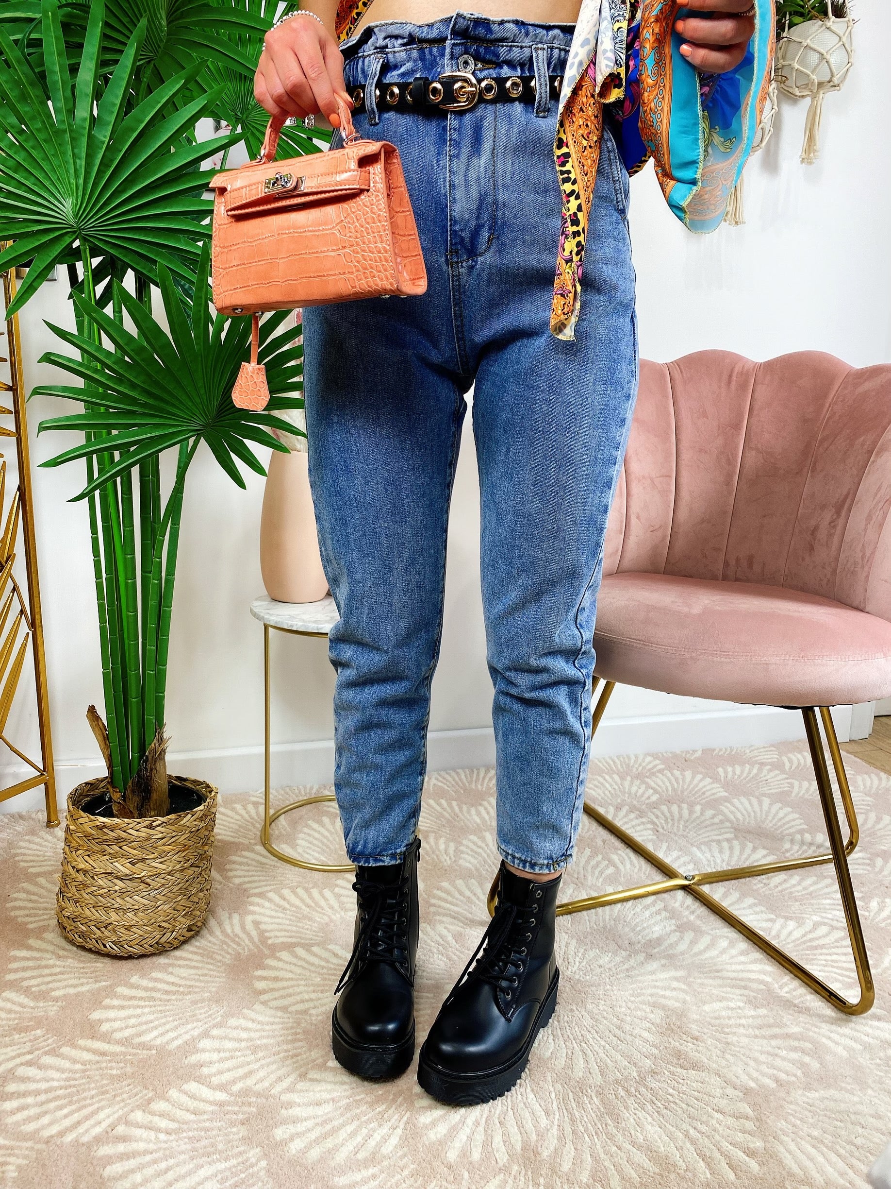 Jeans a vita alta Boyfriend - R.a. Boutique 