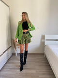 Giacca verde con bottoni oro - R.a. Boutique 