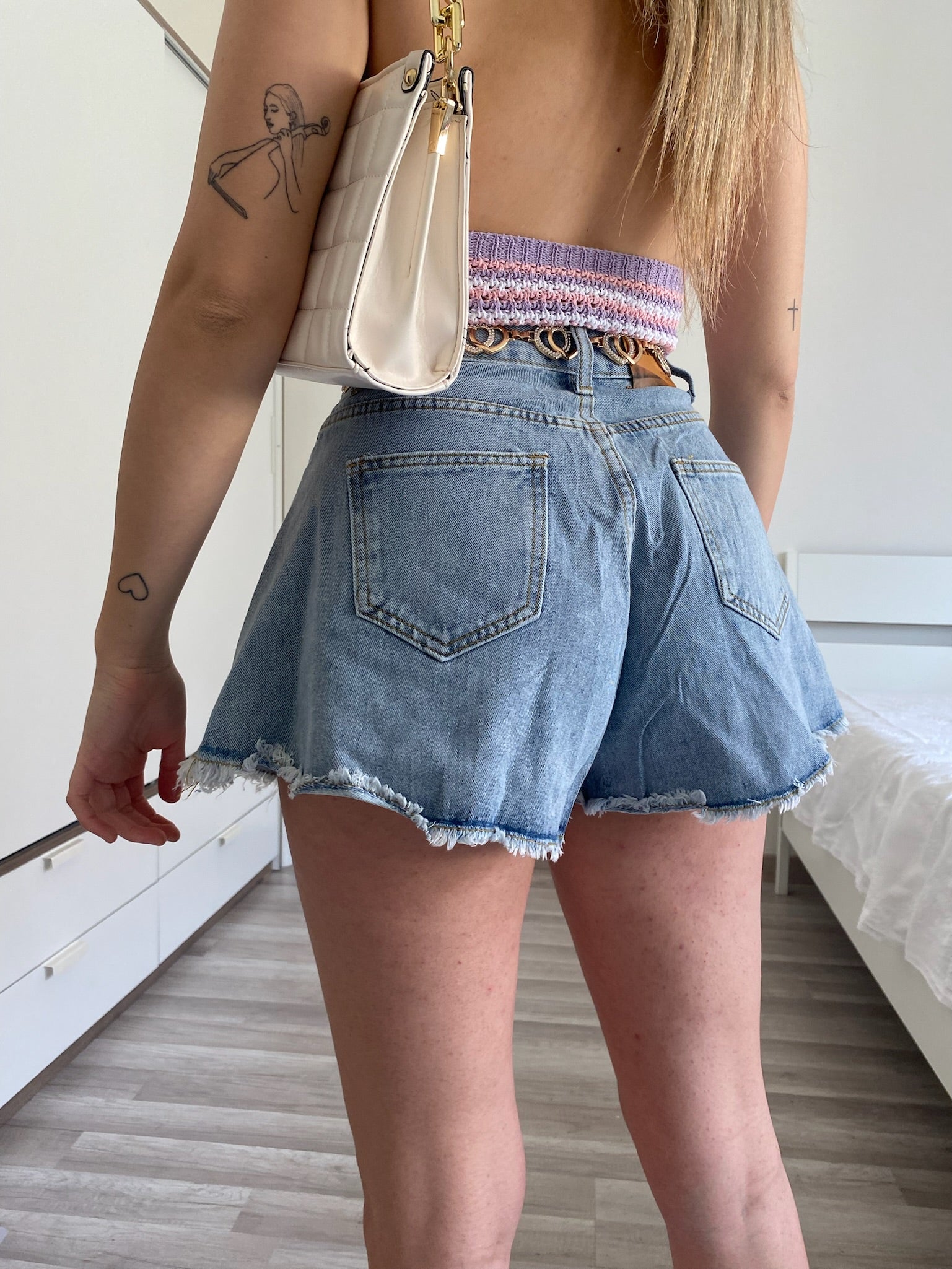 Short a farfalla con gemme - R.a. Boutique 