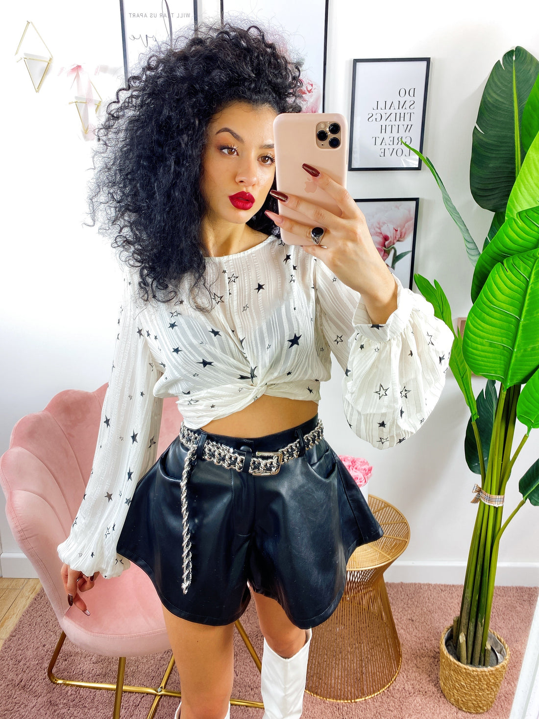 Top con nodo e stelline - R.a. Boutique 