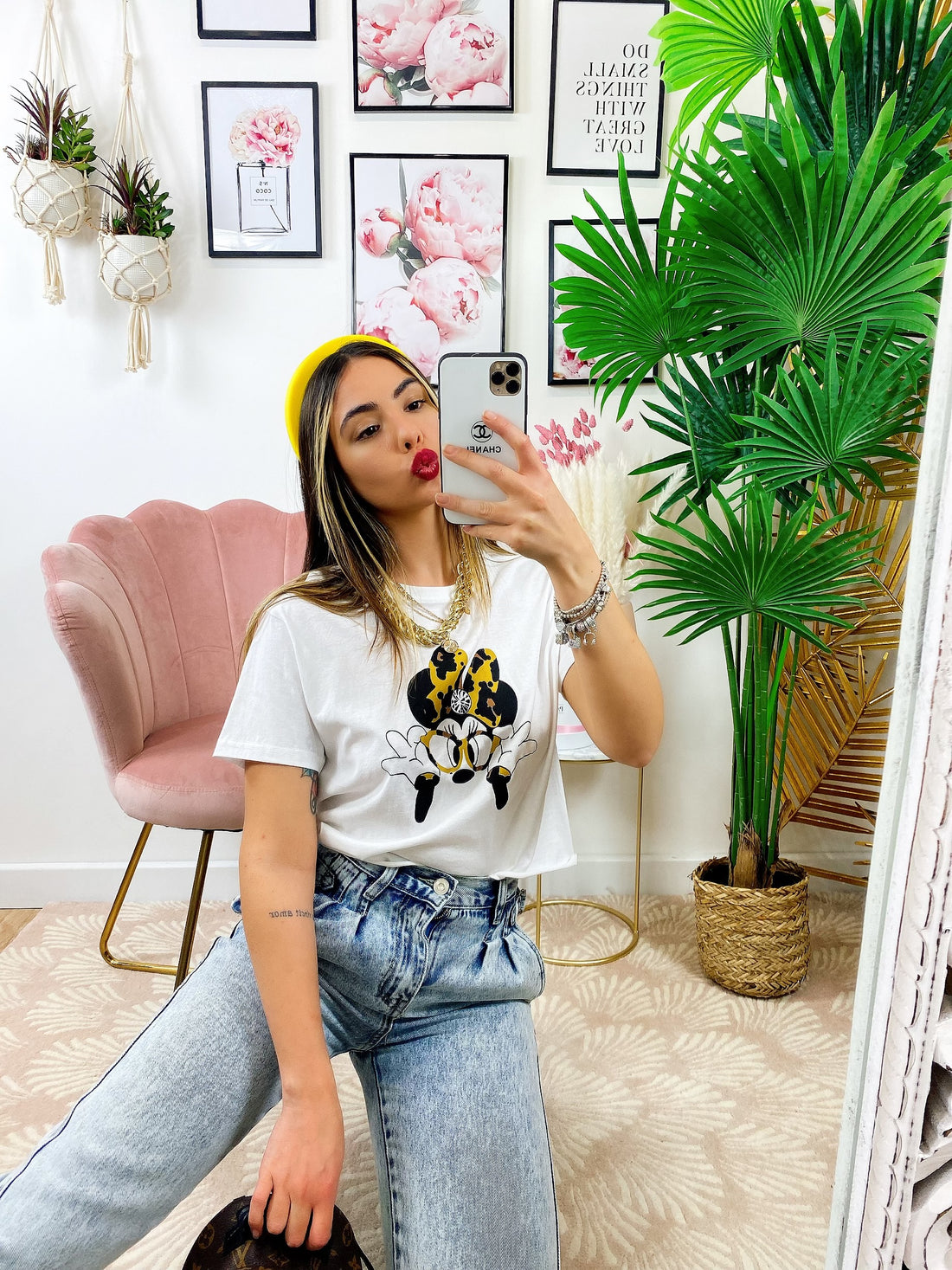 T-shirt con stampa fiocco maculata - R.a. Boutique 