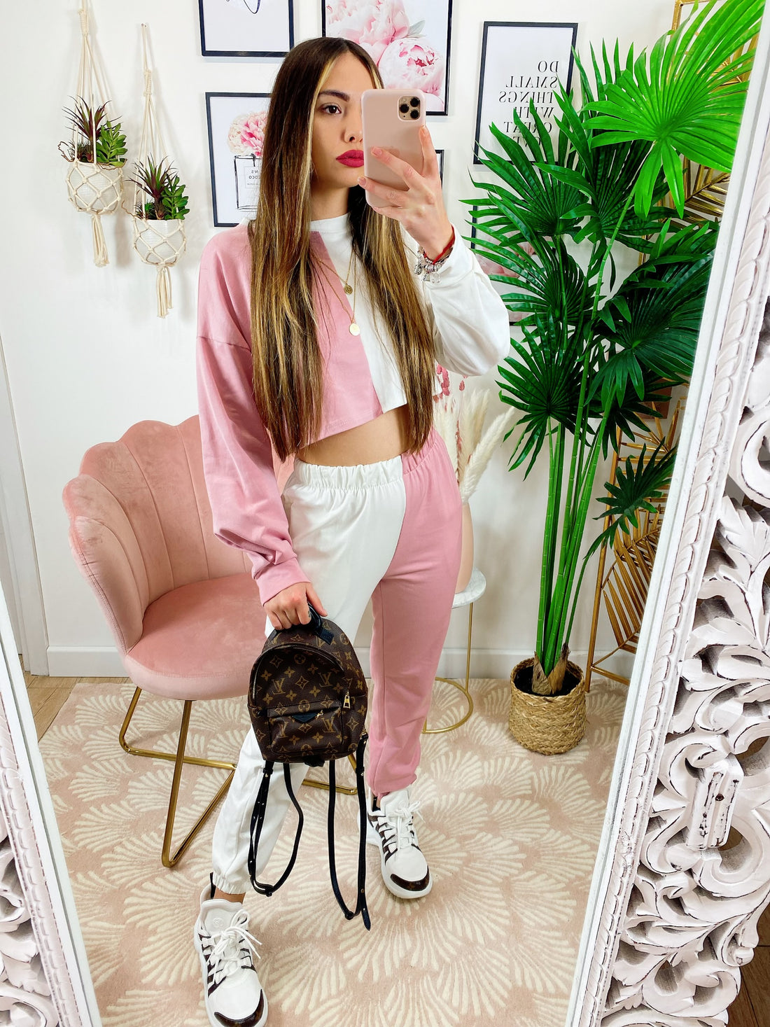 Tuta sportiva Bicolor Rosa - R.a. Boutique 