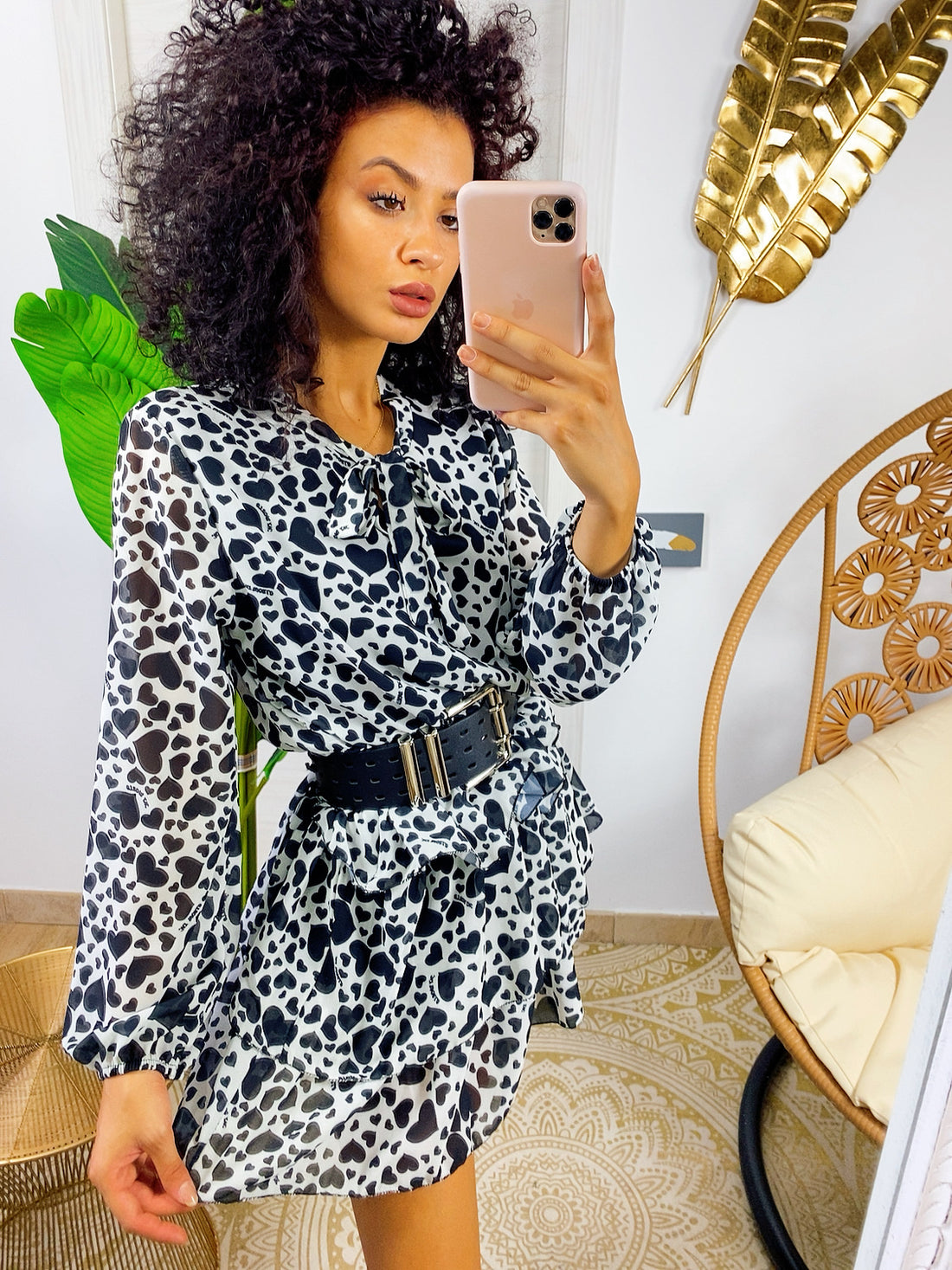 Abito a balze con cuori - R.a. Boutique 