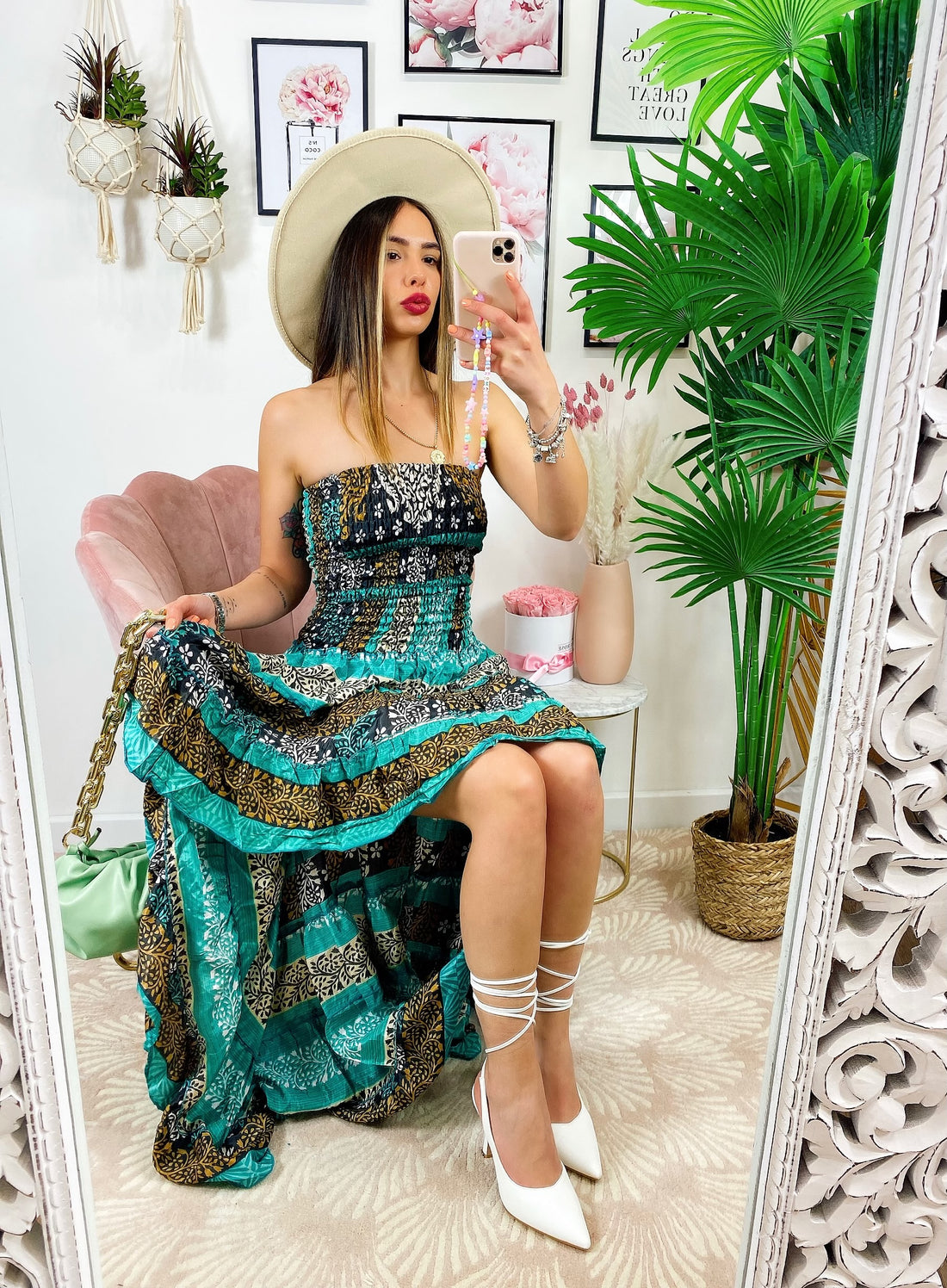 Abito Gonna asimmetrica tiffany e Camel - R.a. Boutique 