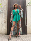 Kimono animalier verde - R.a. Boutique 