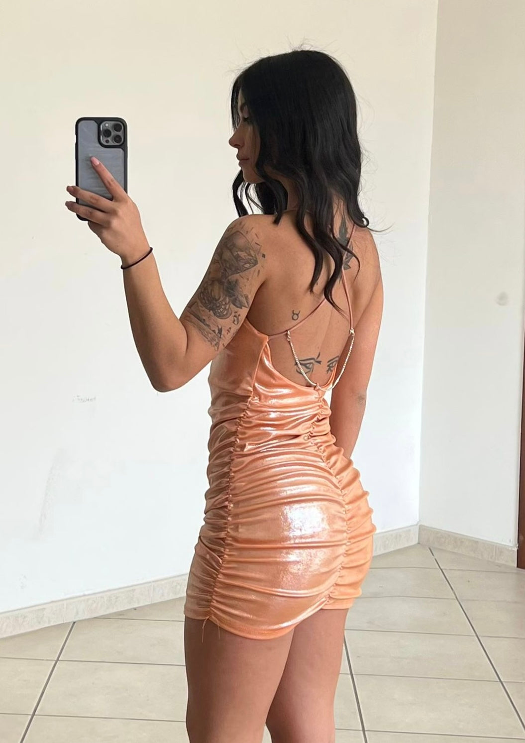 Abito pesca con incrocio e push up - R.a. Boutique 