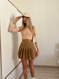 Maglioncino crop a righe nude - R.a. Boutique 