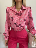 Camicia con stampa animalier fuxia - R.a. Boutique 