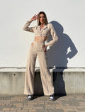 Completo top e pantalone beige - R.a. Boutique 