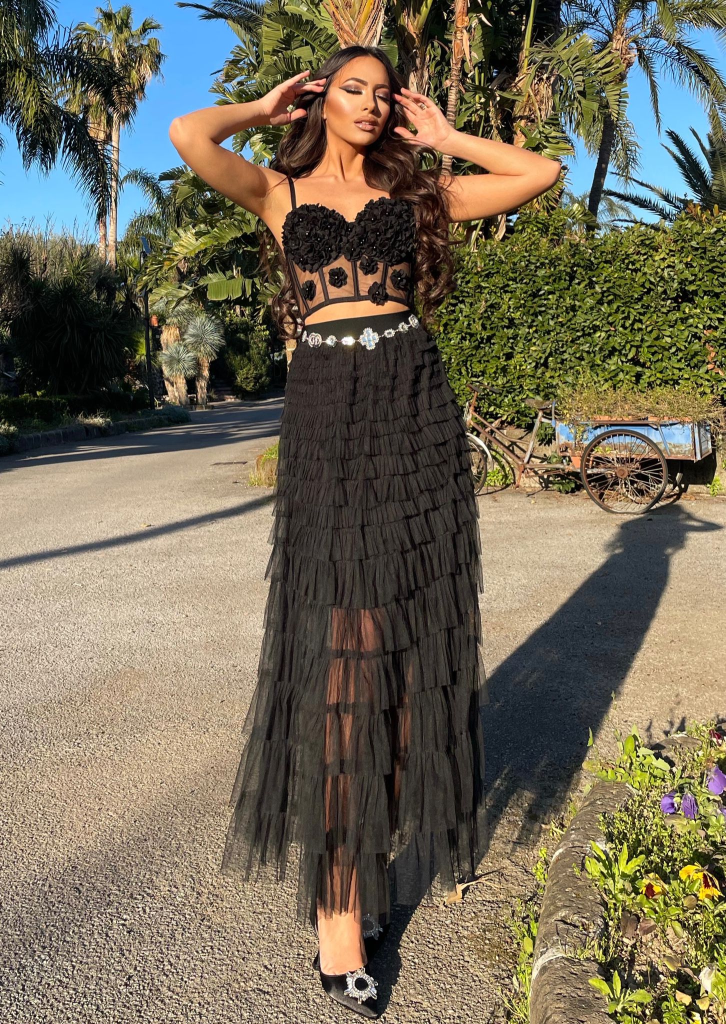 Completo gonna e top nero - R.a. Boutique 