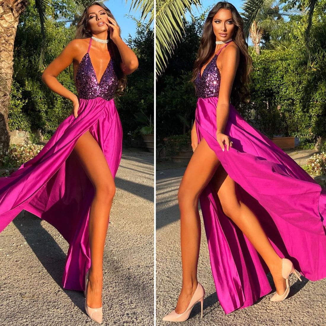 Afrodite con paillettes purple - R.a. Boutique 