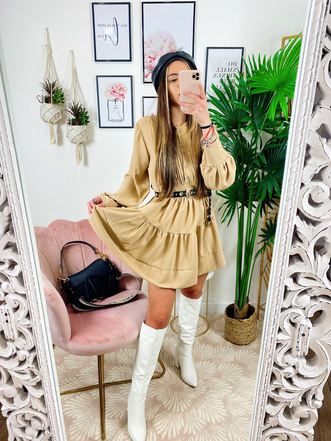 Abito con bottoncini manica ampia - R.a. Boutique 