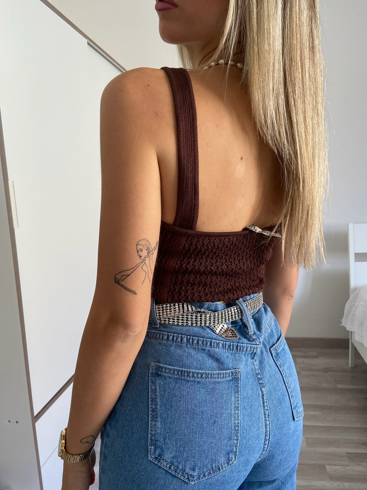 Top in filo choco - R.a. Boutique 