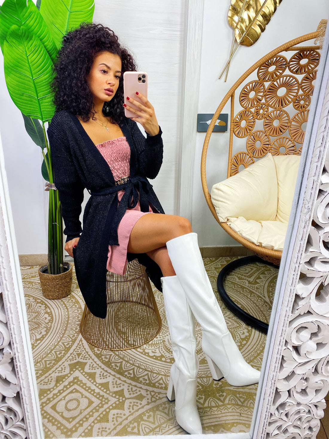 Cardigan in lurex nero - R.a. Boutique 