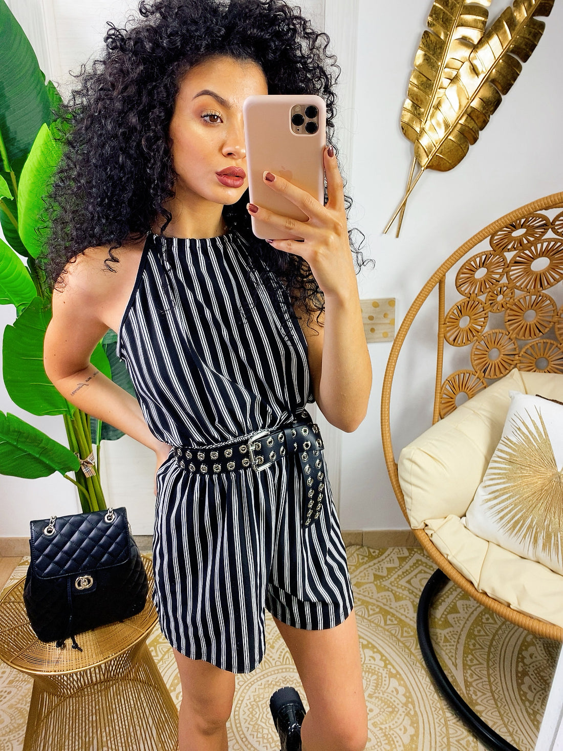 Tutina casual a righe nera - R.a. Boutique 