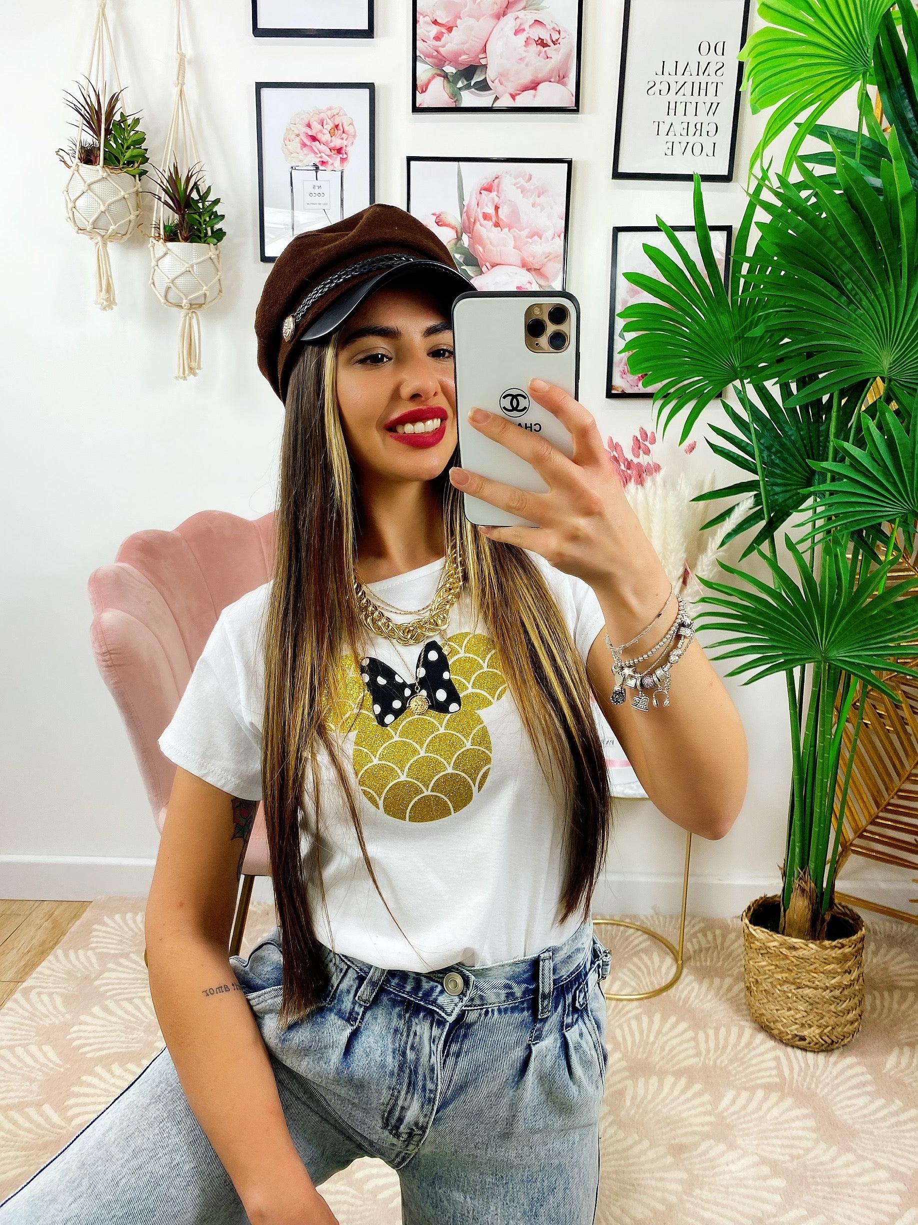 Esclusiva The Frolic - T-shirt Bianca Taglio Corto Squadrata Con Fiocco In Tulle - Foto 6