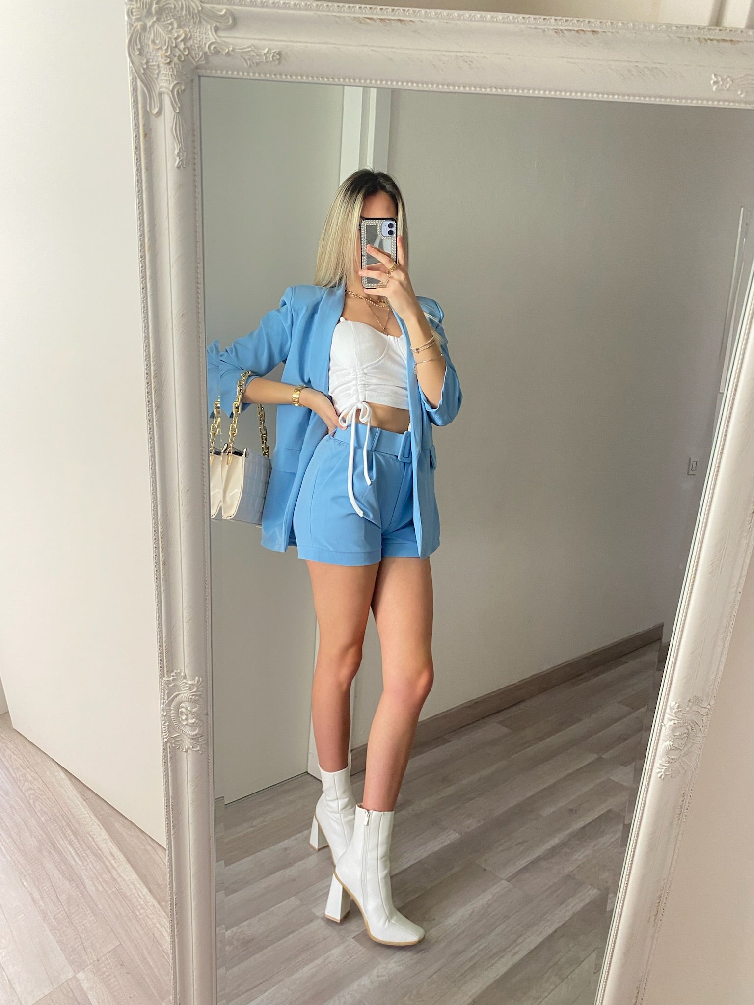 Completo giacca e Short carta da zucchero - R.a. Boutique 