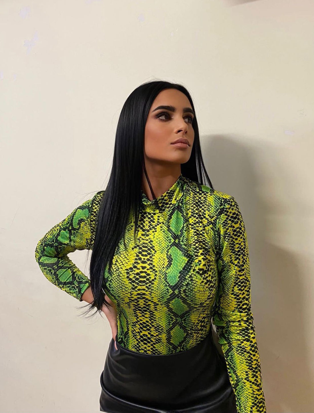 Body pitonato verde fluo - R.a. Boutique 