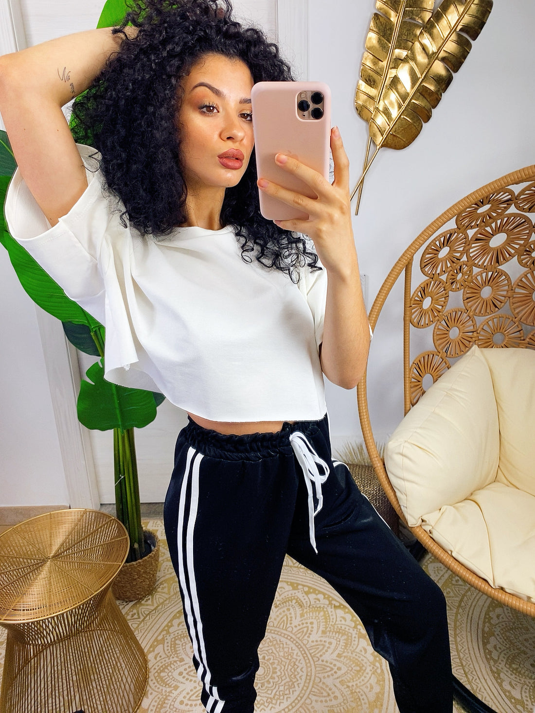 Pantalone sportivo nero - R.a. Boutique 