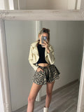 Short a farfalla animalier - R.a. Boutique 