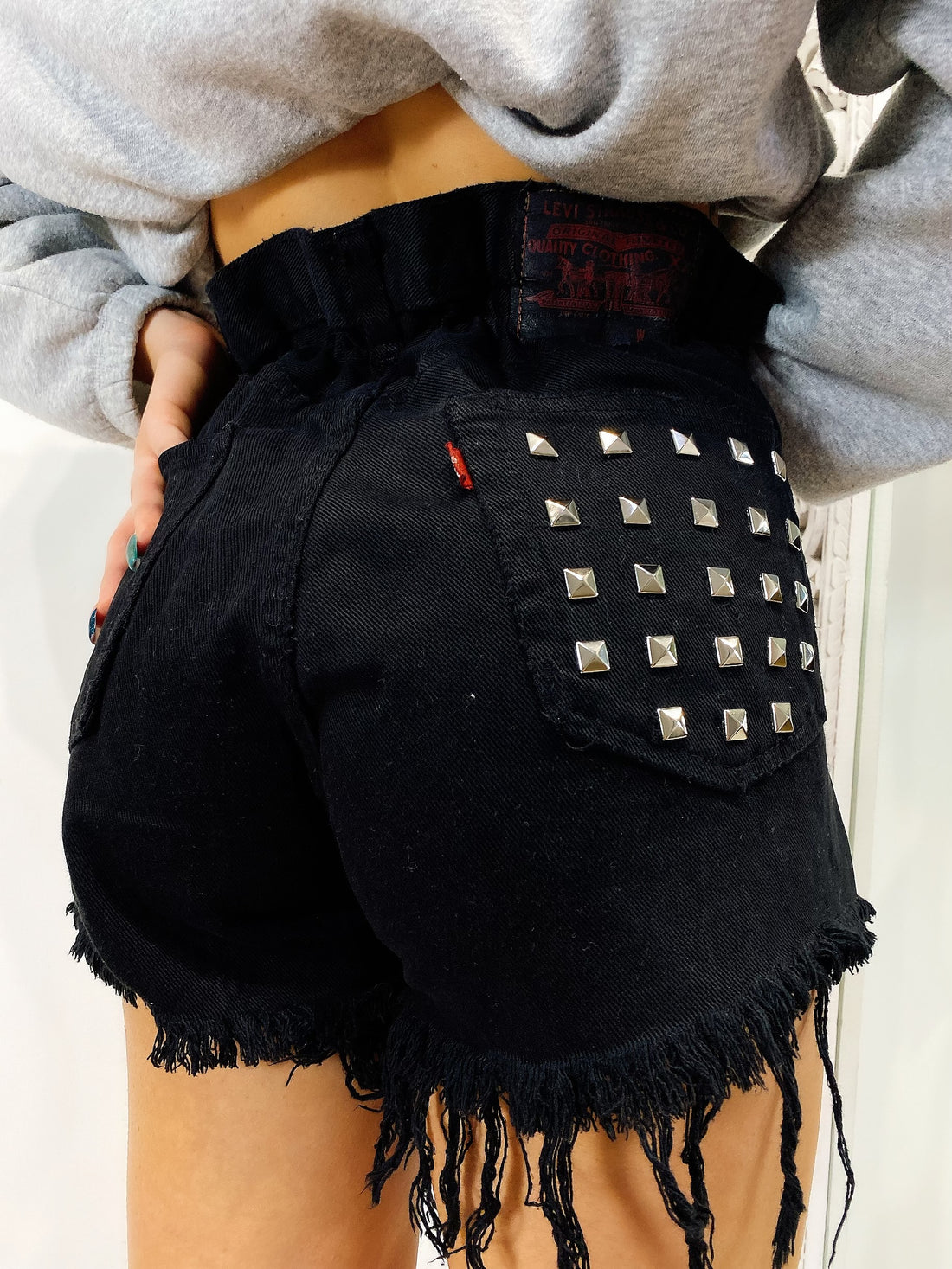 Short Levi’s Vintage con Borchie Nero - R.a. Boutique 