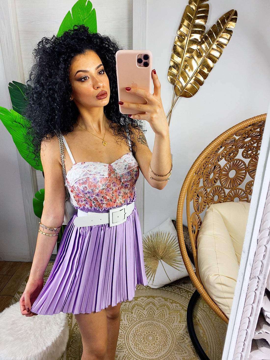 Body in velo con fiori rosa - R.a. Boutique 