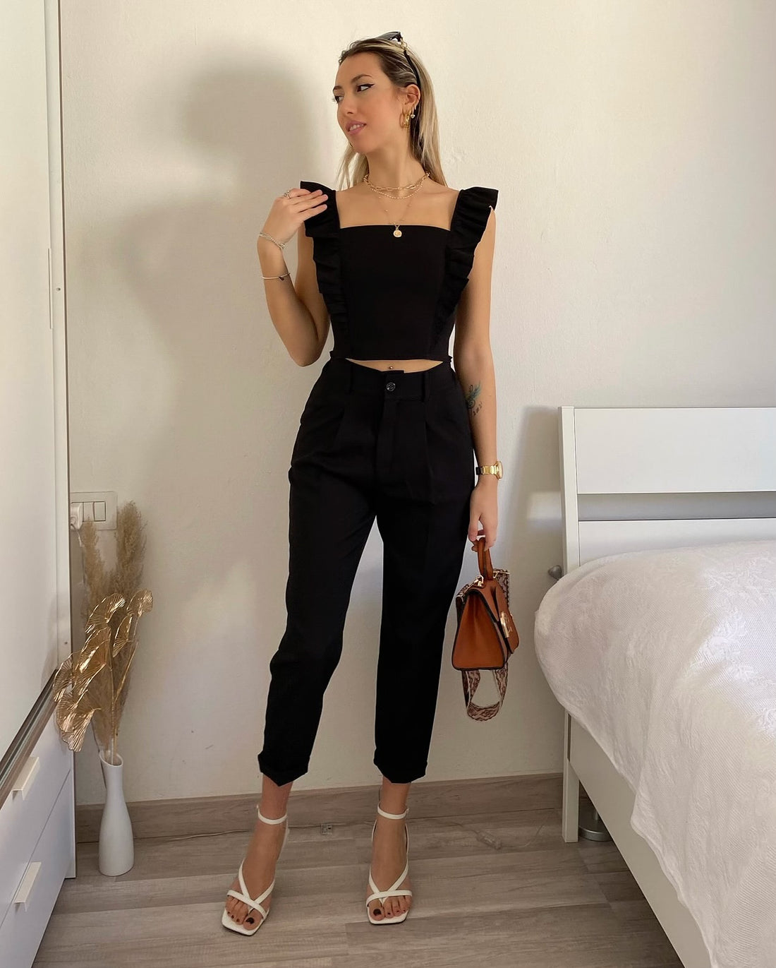 Completo top e pantalone nero - R.a. Boutique 