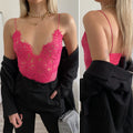 Body in pizzo Fuxia - R.a. Boutique 