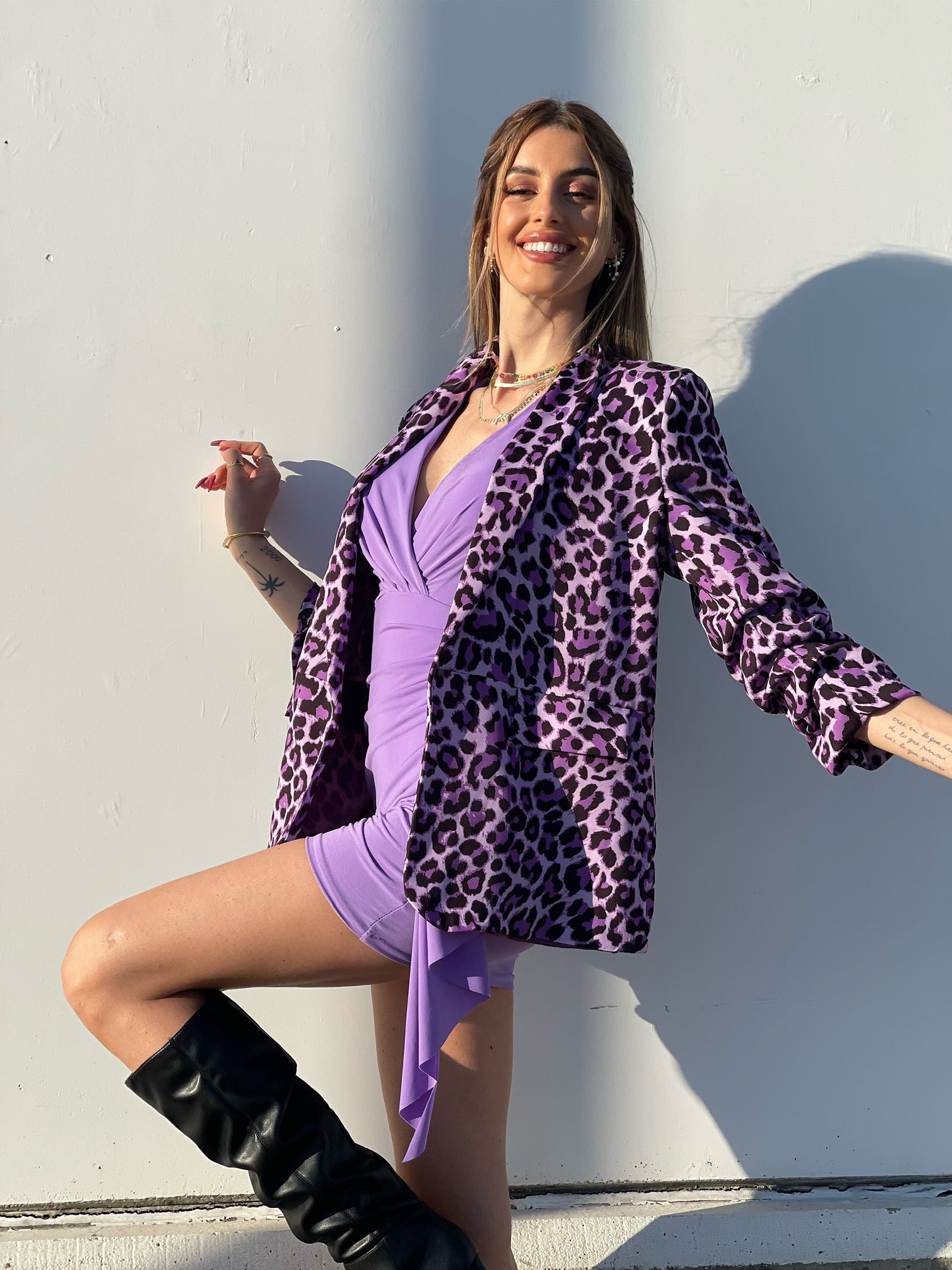 Giacca maculata lilla - R.a. Boutique 